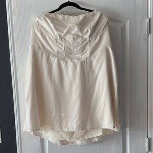 Elegant Cream Corset Mini Dress